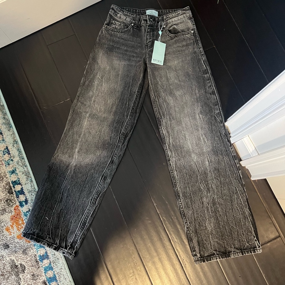 REVICE Charcoal Straight Leg Jeans